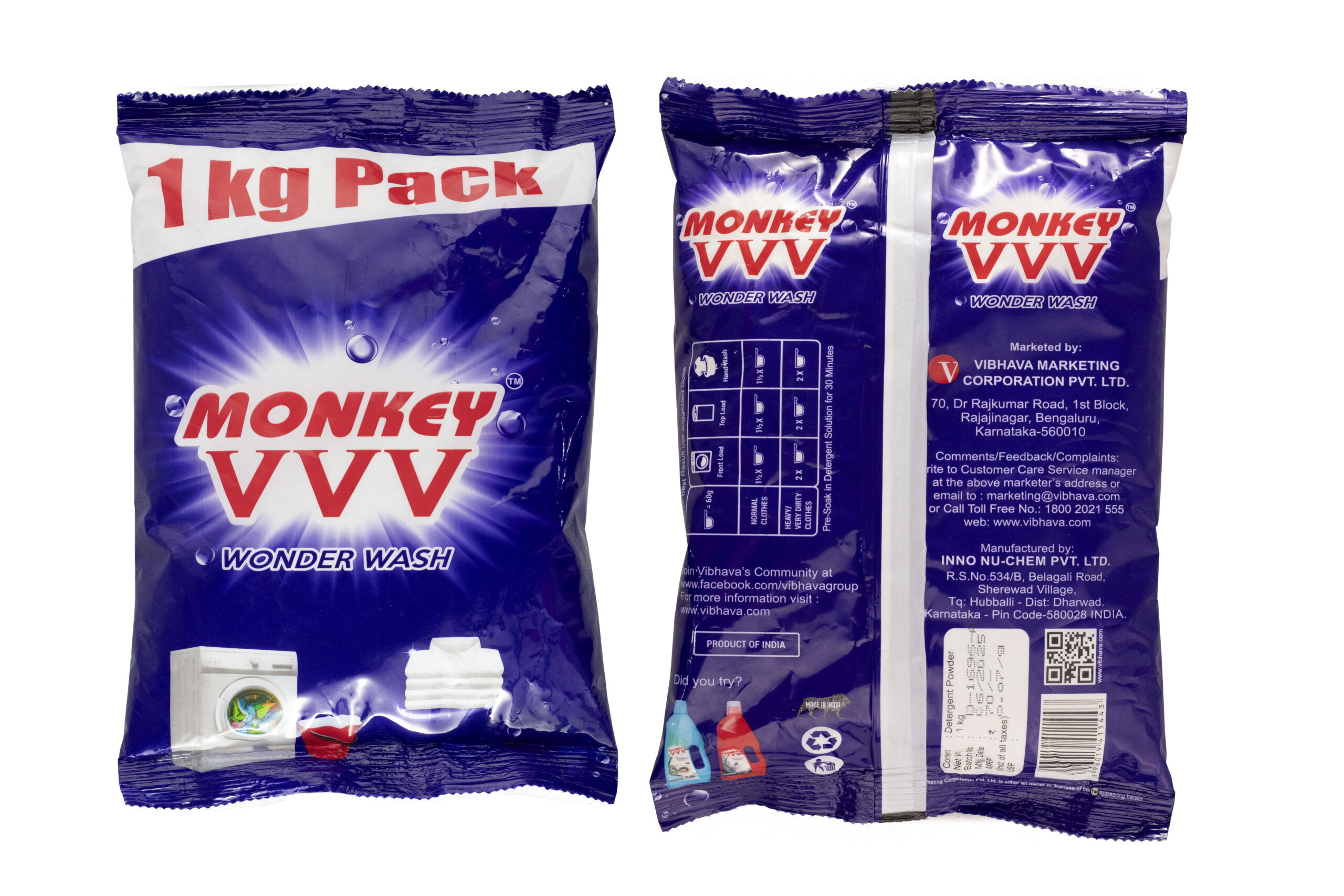 Monkey VVV Wonder Wash Detergent Powder – 1kg