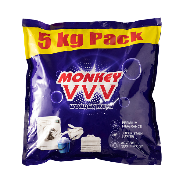 MONKEY VVV WONDER WASH DETERGENT POWDER 5 KG