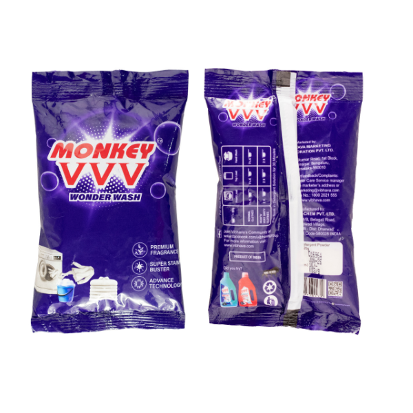 Monkey VVV Wonder Wash Detergent Powder – 120 Gms