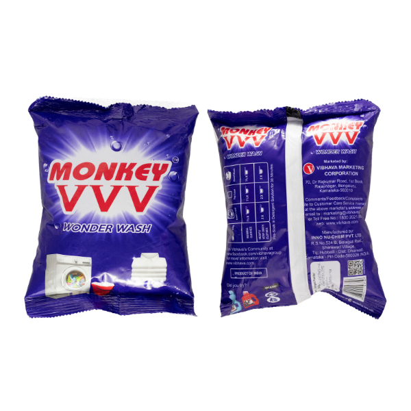 Monkey VVV Wonder Wash Detergent Powder – 500 GM